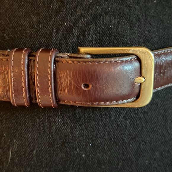 COACH Women’s Leather Burgundy Belt with Brushed Solid Brass Buckle Size 32 - Picture 13 of 15